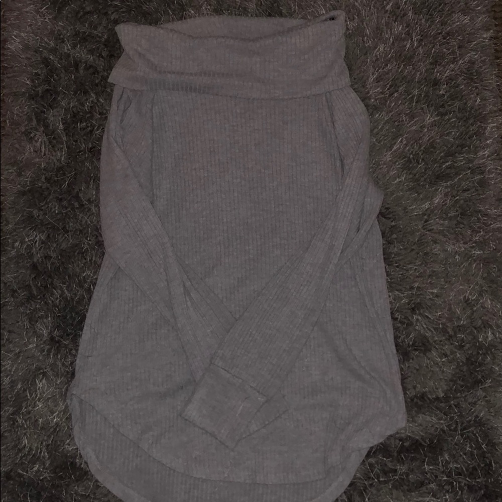 Off the shoulder soft ribbed sweater